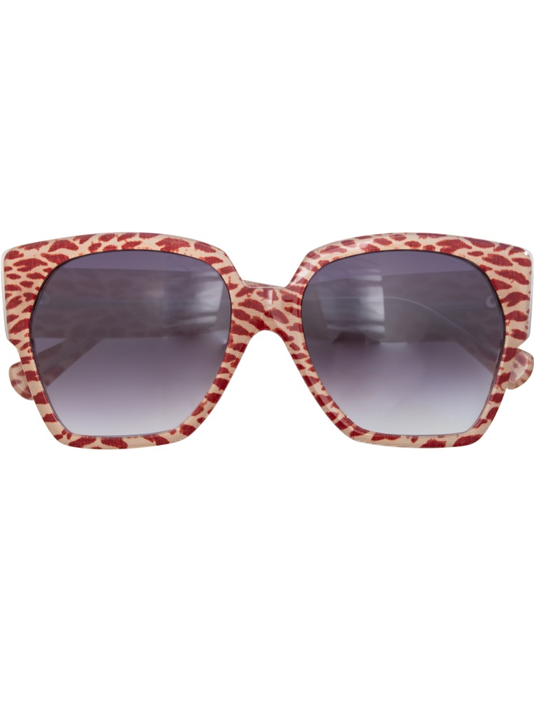 Lafont Sunglasses Square Red Print