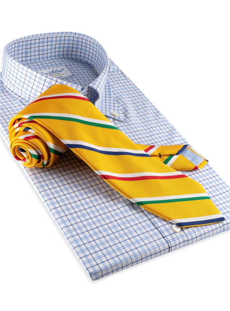 Mogador Silk Stripe Tie in Sun