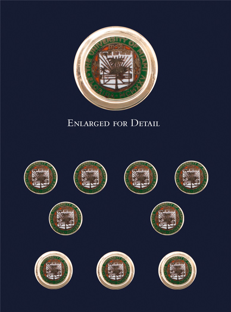 Miami Florida University Blazer Buttons with Enamel