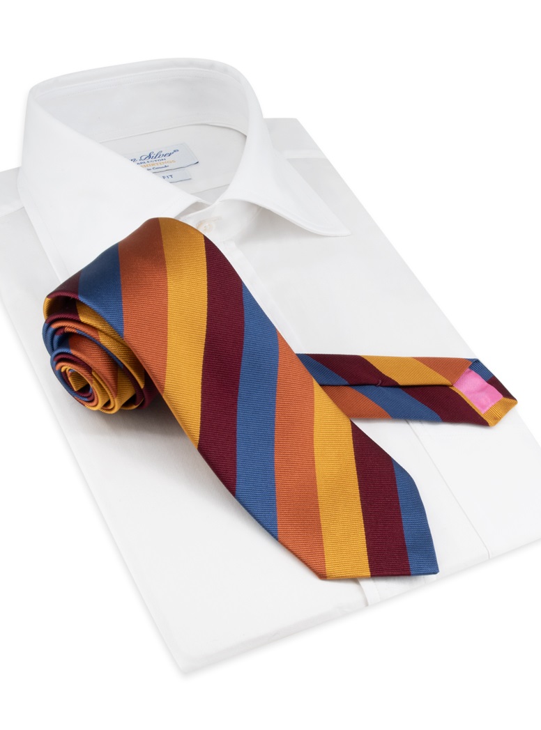 Silk Block Striped Tie