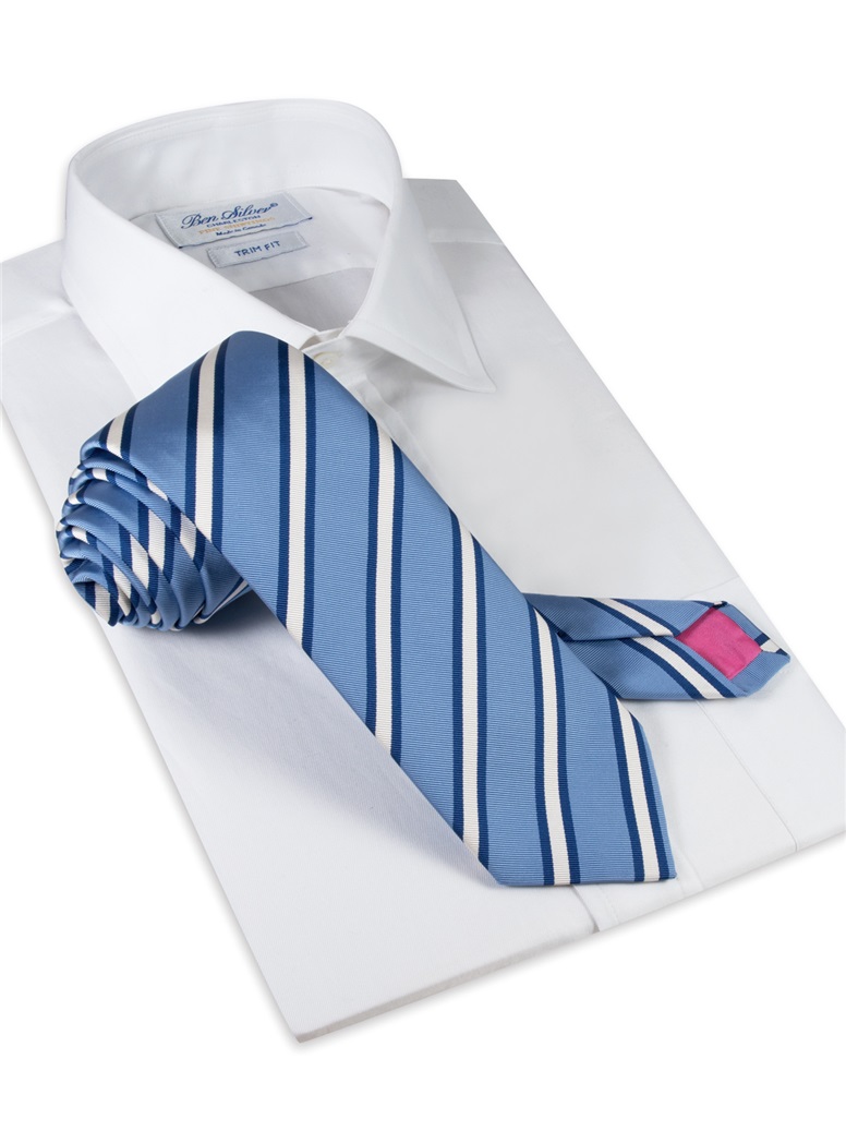 Mogador Striped Tie in Cornflower