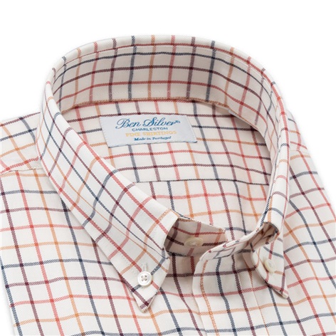 Brown, Rust, and Khaki Check Button Down