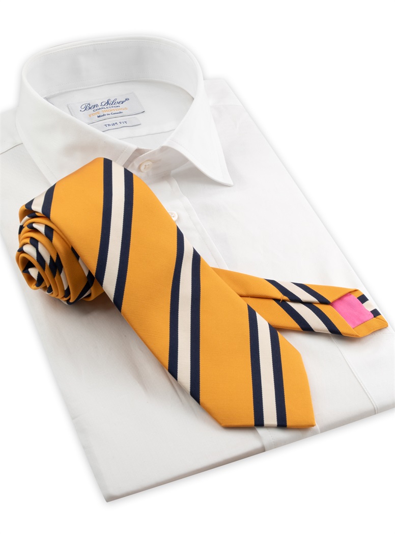 Mogador Silk Stripe Tie in Sun