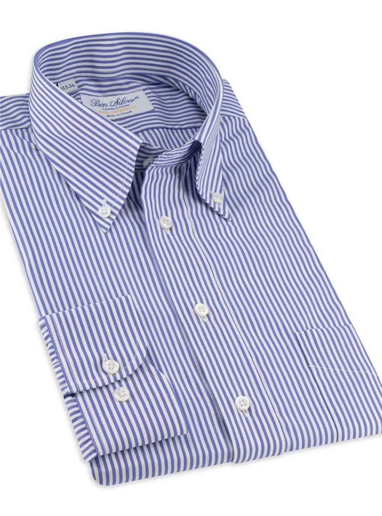 Cobalt Bengal Stripe Button Down