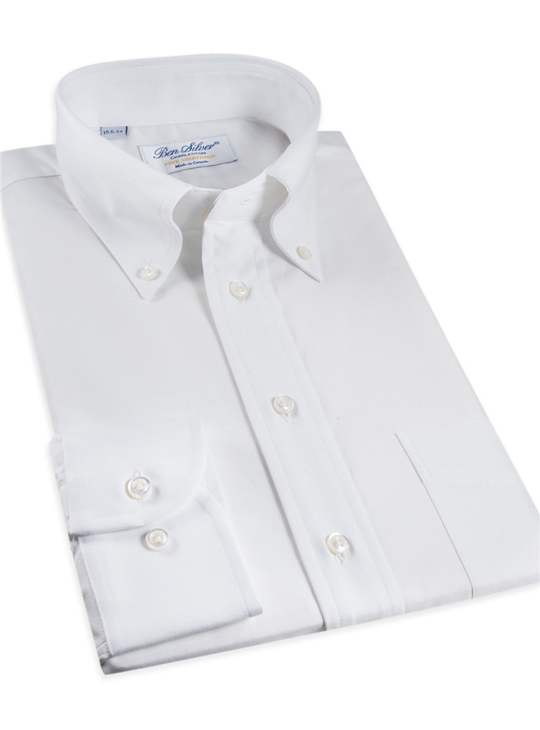 Classic White Twill Cutaway Collar