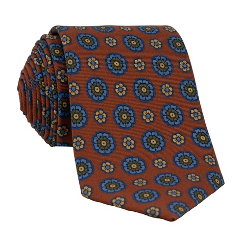 Silk Neat Tie in Copper