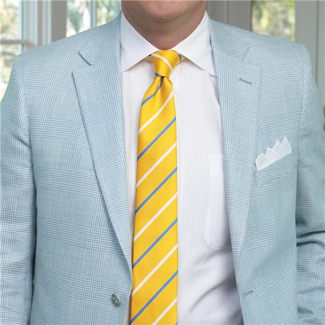 Sky Blue and Cream Glen Plaid Sport Coat