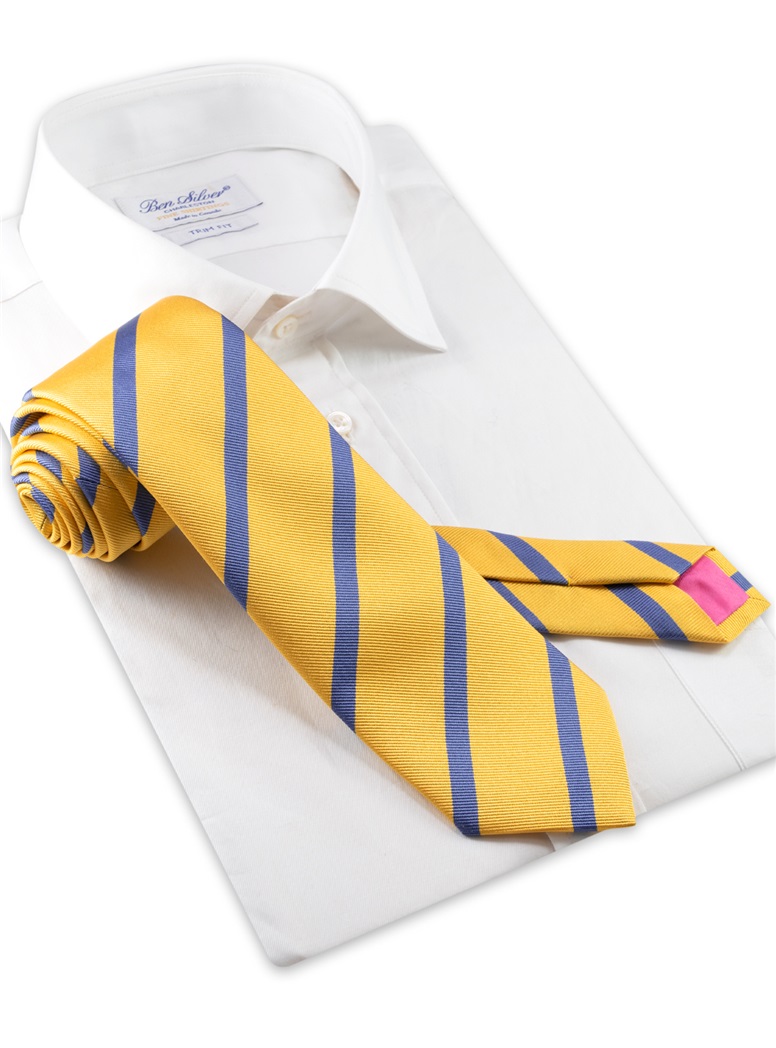 Silk Bar Striped Tie in Sun