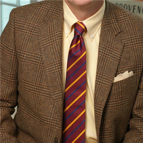 Wool Glen Plaid Sport Coat in Sepia and Brown