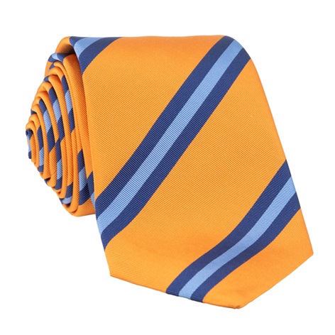 Mogador Silk Striped Tie in Marigold