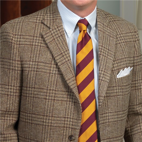 Tan and Brown Glen Plaid Tweed Sport Coat