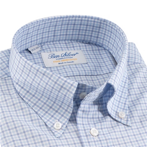 Cobalt and Sky Check Button Down