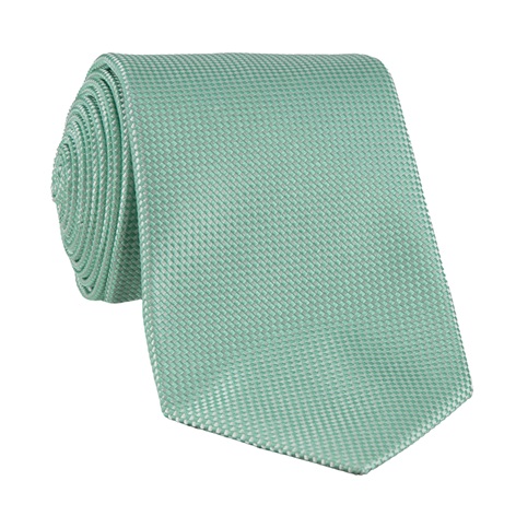 Silk Basketweave Tie in Aqua