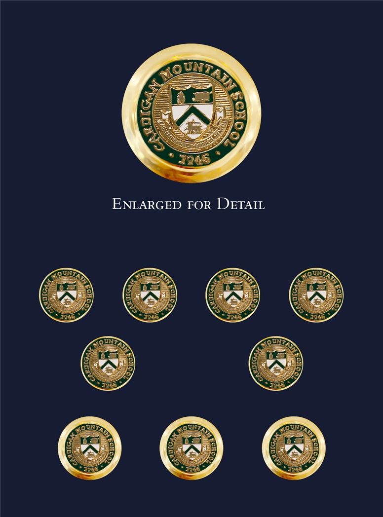 Cardigan Mountain School Blazer Buttons with Enamel