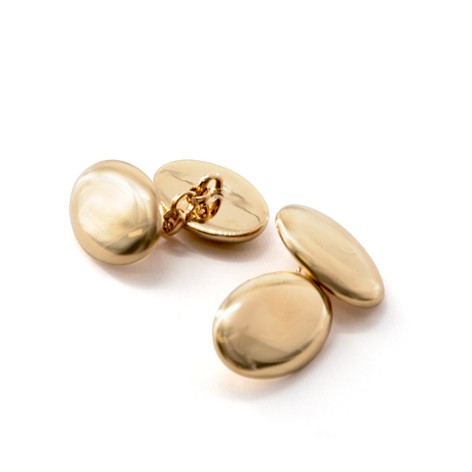 Gold Stone Oval Cufflinks