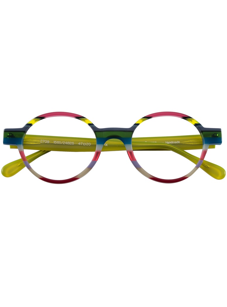 Multi-Colored Handmade Frame in Translucent Rose, Lime and Lavender