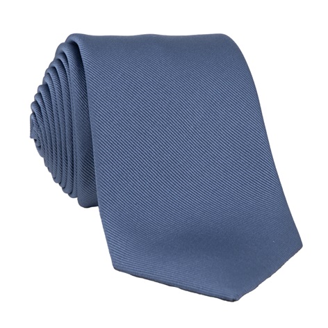 Silk Signature Solid Tie in Slate Blue