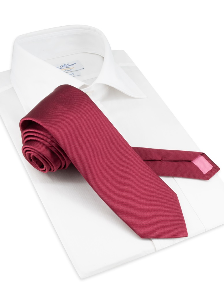 Silk Solid Signature Tie in Rose