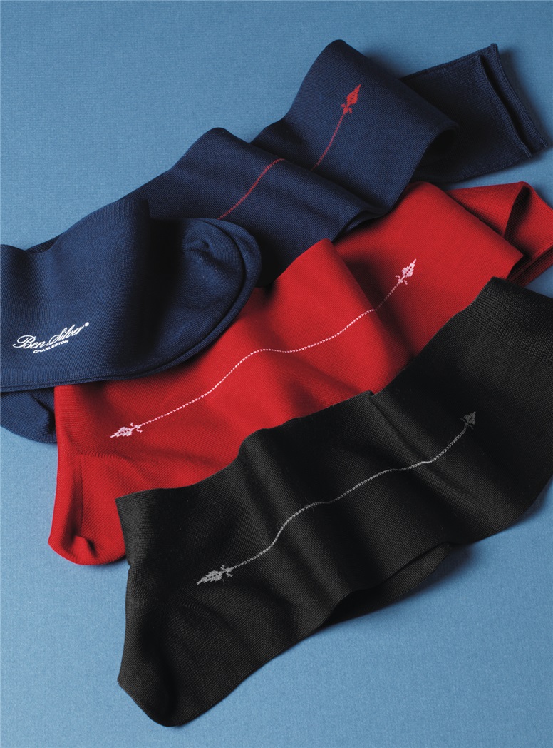 Dress Socks with Arrow Motif