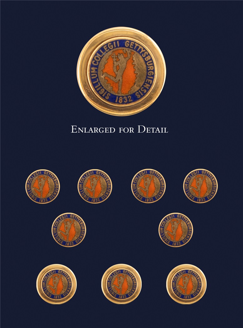 Gettysburg College Blazer Buttons with Enamel