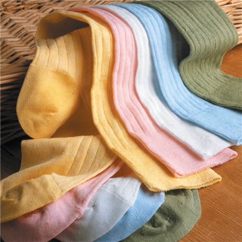 Linen Ribbed Socks