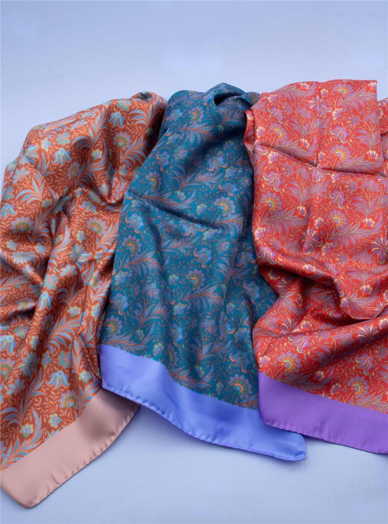 Silk Floral Printed Scarves