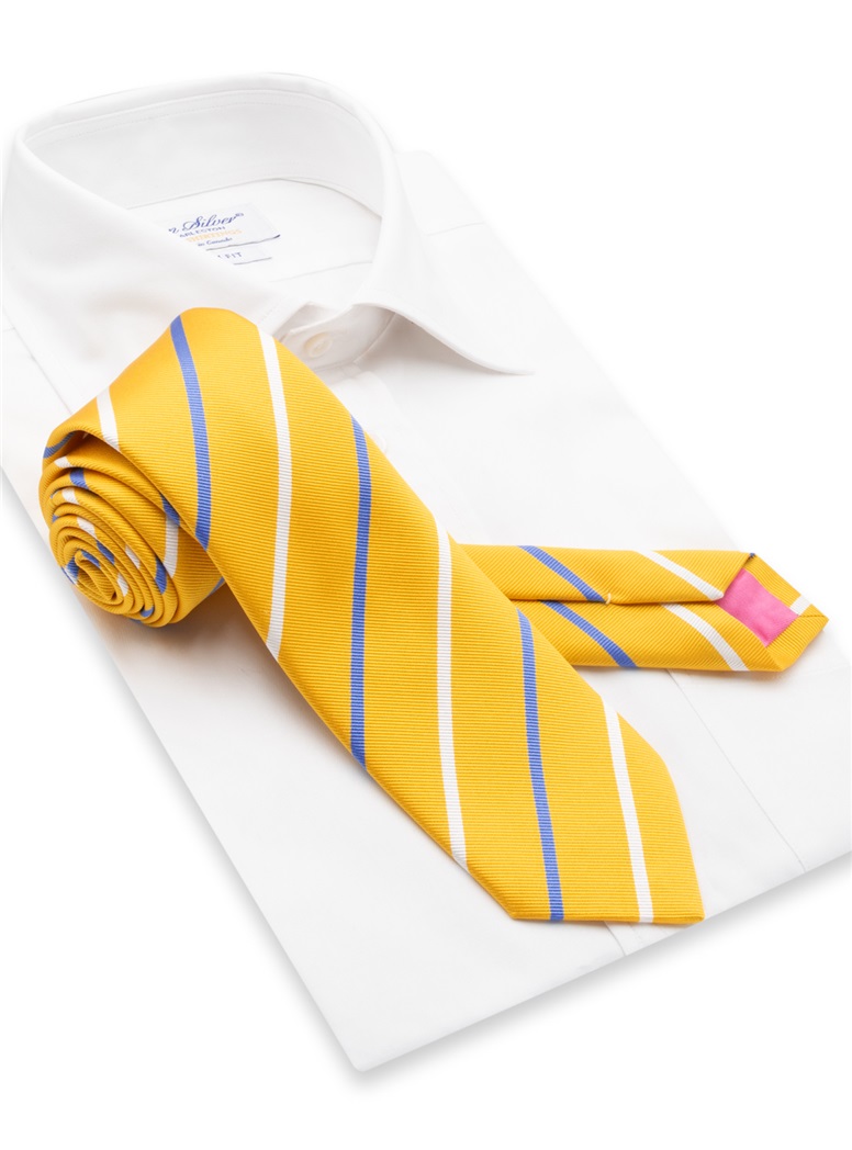 Silk Bar Striped Tie in Sun