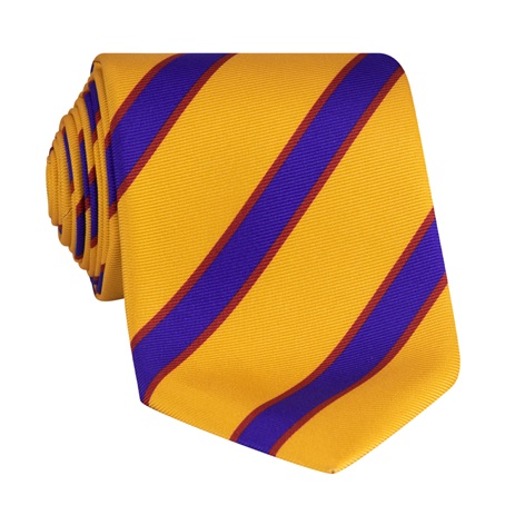 Silk Striped Tie in Marigold