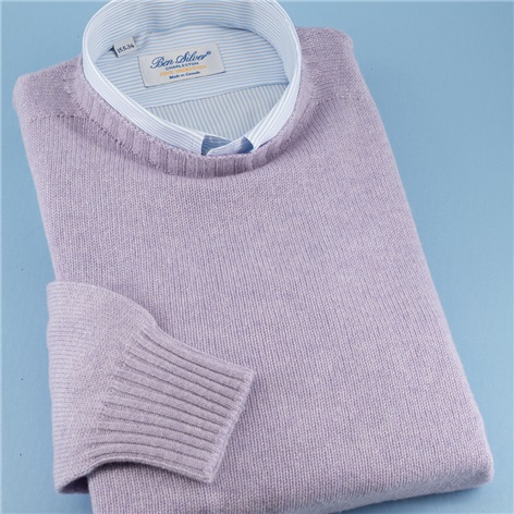 Cashmere Crewneck Sweater in Thistle