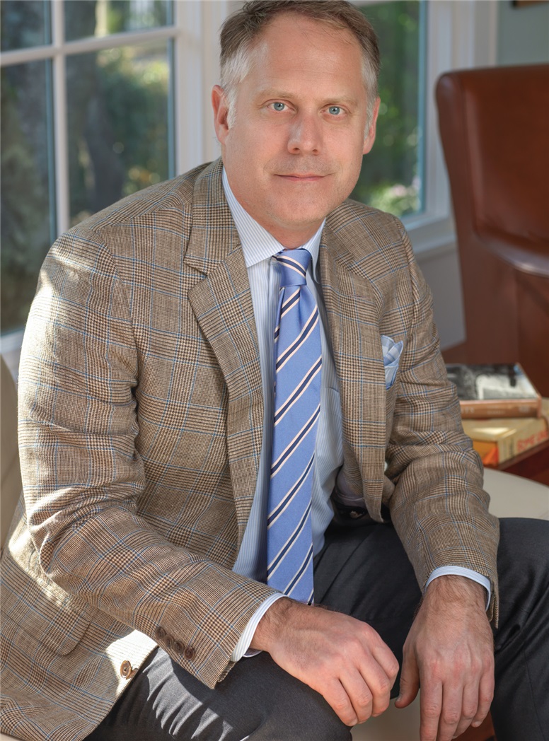 Cream and Brown Glen Plaid Sport Coat with Blue Windowpane