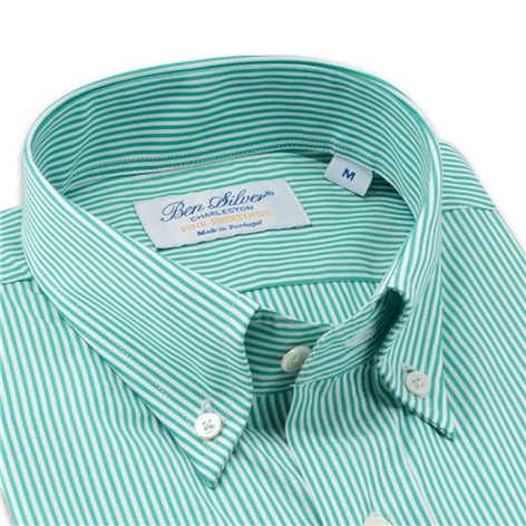 Green Bengal Stripe Button Down