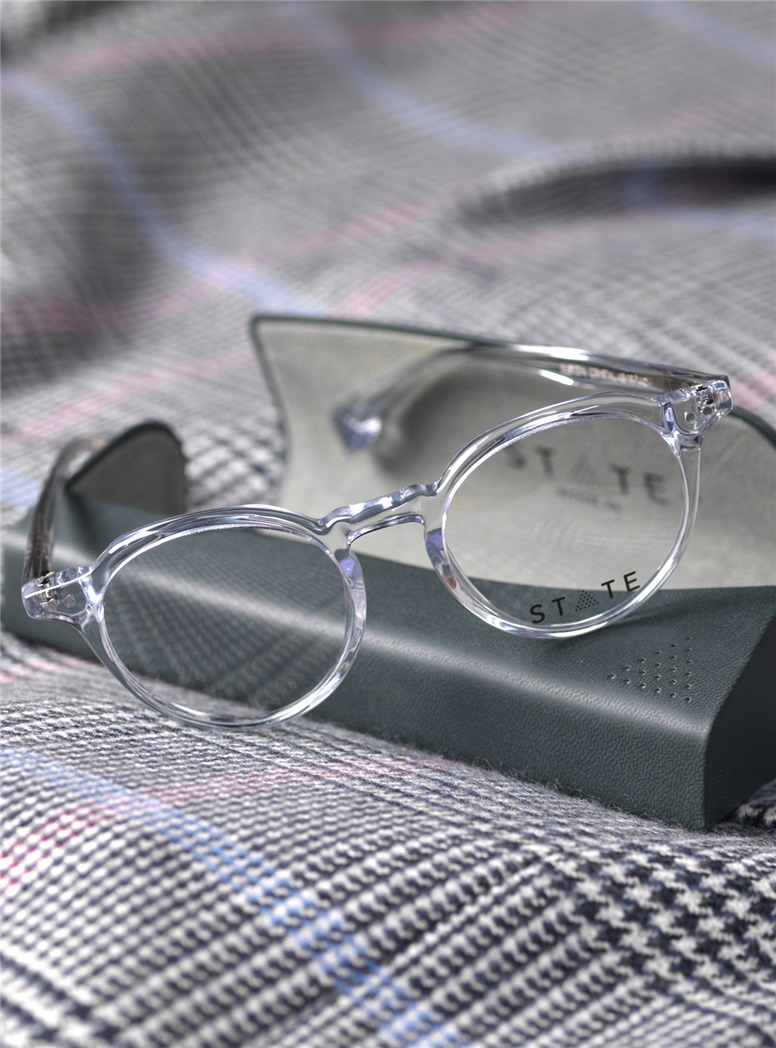 Elston Semi-Round Frame in Crystal