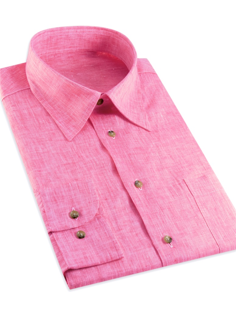 Linen Shirt in Coral