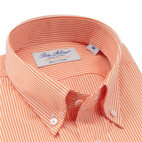 Orange Bengal Stripe Button Down