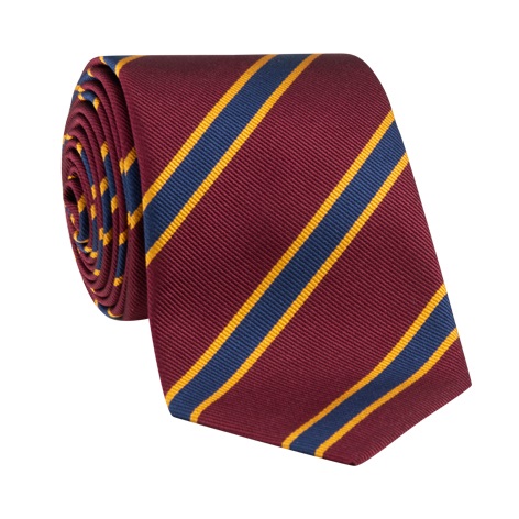 Silk Striped Tie in Wine