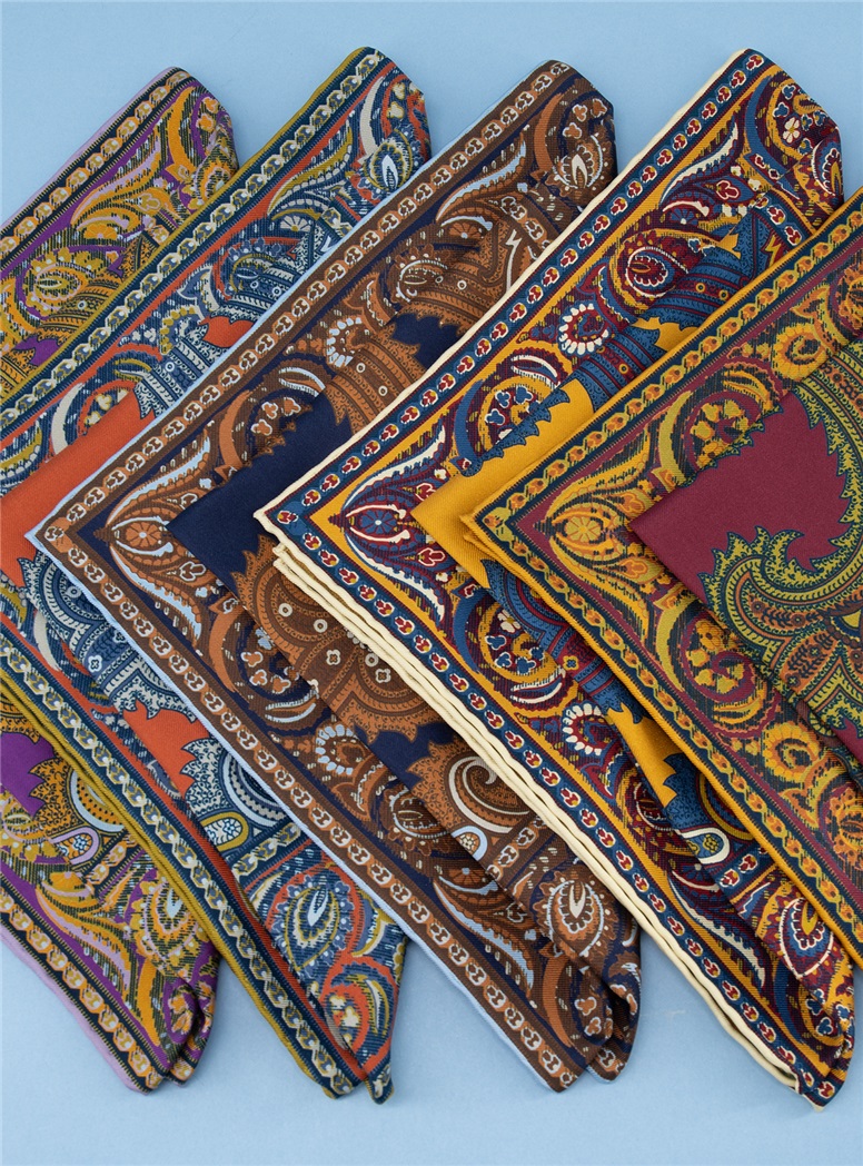 Silk Paisley Pocket Square