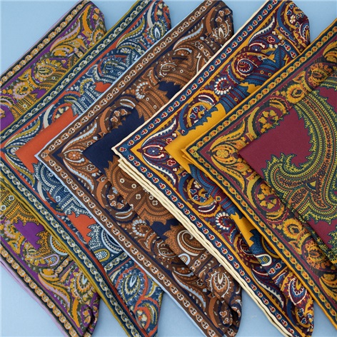 Silk Paisley Pocket Square