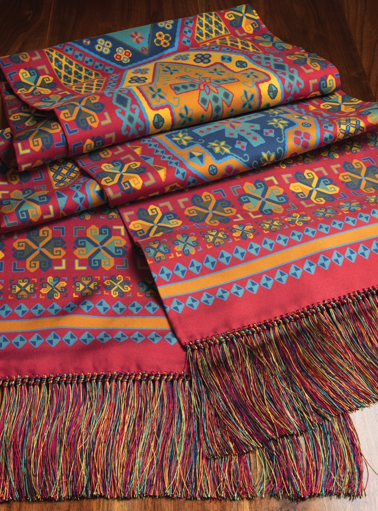 Silk Aztec Printed Scarf