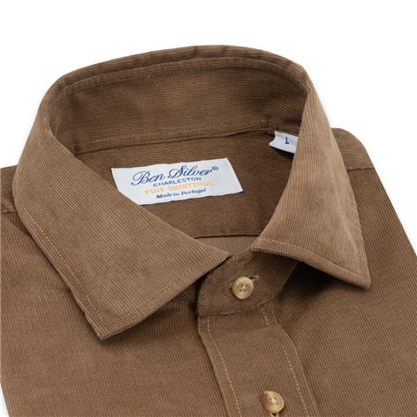 Corduroy Shirt in Beige