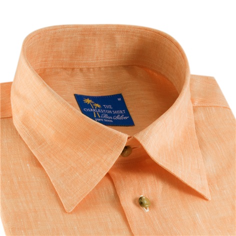 Orange Charleston Linen Shirt