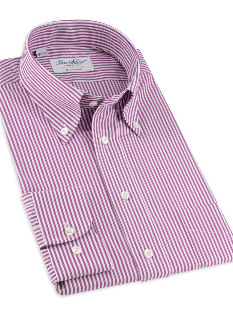 Magenta Bengal Stripe Button Down