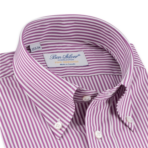 Magenta Bengal Stripe Button Down