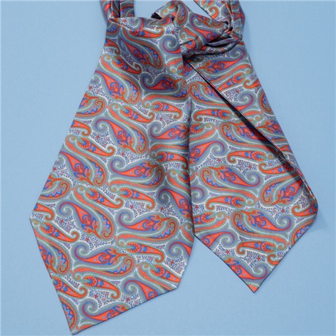 Silk Paisley Ascot in Sage