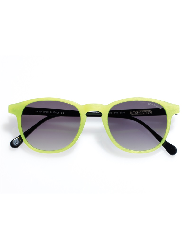 Colorful Sunglasses in Lime Green Matte