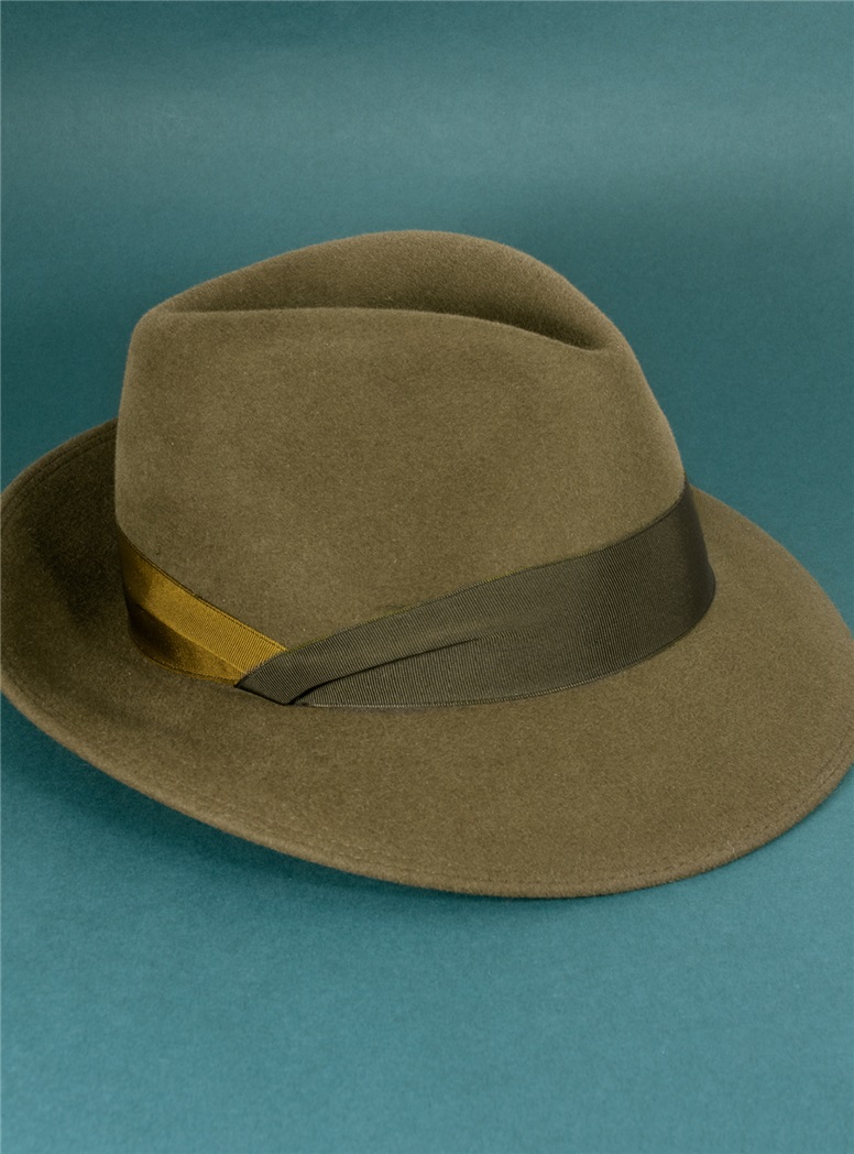 Felt Fedora Hat in Coffee