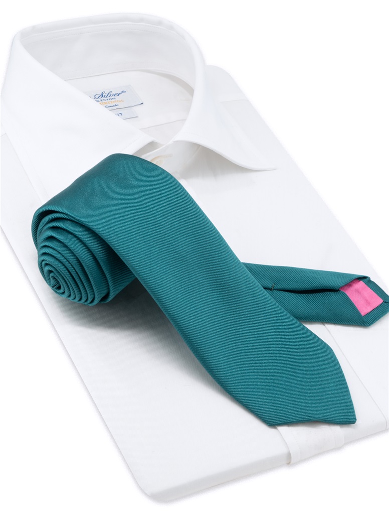 Silk Signature Solid Tie in Seagreen