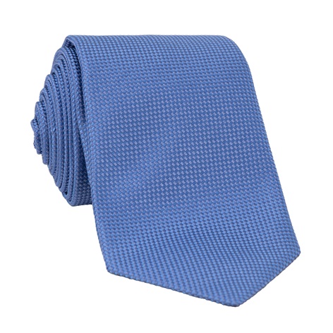 Silk Basketweave Tie in Cobalt