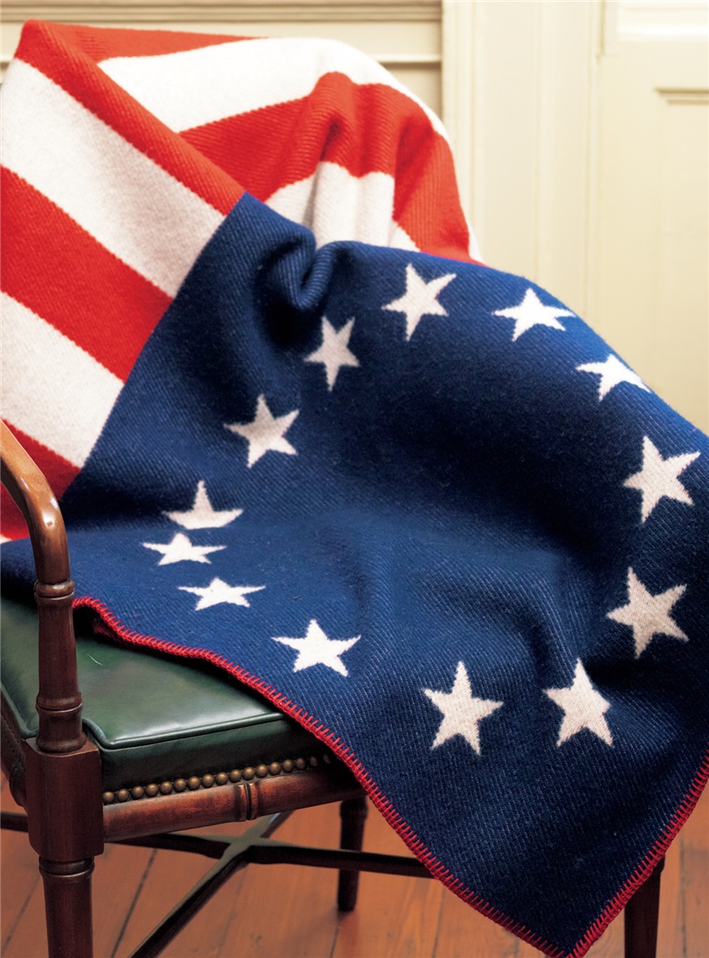 Wool and Cotton Betsy Ross Throw