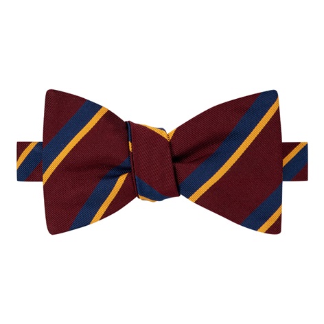 Mogador Silk Double Stripe Tie in Marigold - The Ben Silver Collection
