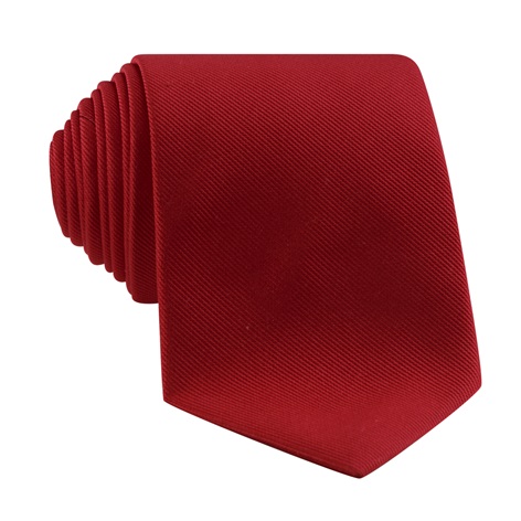 Silk Signature Solid Tie in Ruby Red